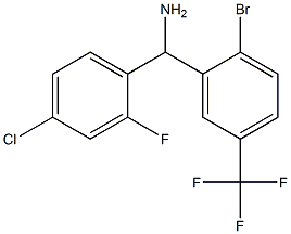 [2-bromo-5-(trifluoromethyl)phenyl](4-chloro-2-fluorophenyl)methanamine 结构式