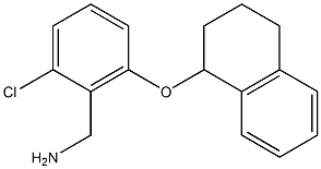 [2-chloro-6-(1,2,3,4-tetrahydronaphthalen-1-yloxy)phenyl]methanamine 结构式