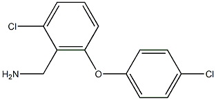[2-chloro-6-(4-chlorophenoxy)phenyl]methanamine 结构式