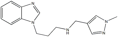 [3-(1H-1,3-benzodiazol-1-yl)propyl][(1-methyl-1H-pyrazol-4-yl)methyl]amine 结构式