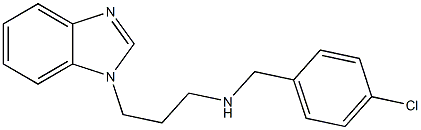 [3-(1H-1,3-benzodiazol-1-yl)propyl][(4-chlorophenyl)methyl]amine 结构式