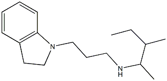 [3-(2,3-dihydro-1H-indol-1-yl)propyl](3-methylpentan-2-yl)amine 结构式