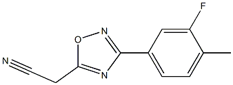 [3-(3-fluoro-4-methylphenyl)-1,2,4-oxadiazol-5-yl]acetonitrile 结构式