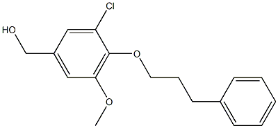 [3-chloro-5-methoxy-4-(3-phenylpropoxy)phenyl]methanol 结构式