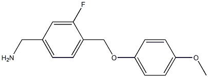 [3-fluoro-4-(4-methoxyphenoxymethyl)phenyl]methanamine 结构式