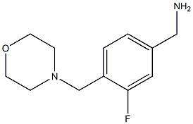 [3-fluoro-4-(morpholin-4-ylmethyl)phenyl]methanamine 结构式