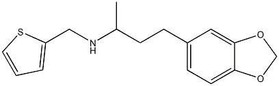 [4-(2H-1,3-benzodioxol-5-yl)butan-2-yl](thiophen-2-ylmethyl)amine 结构式