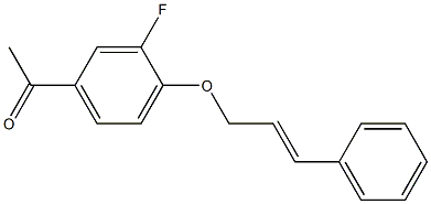 1-{3-fluoro-4-[(3-phenylprop-2-en-1-yl)oxy]phenyl}ethan-1-one 结构式