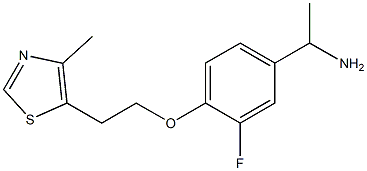 1-{3-fluoro-4-[2-(4-methyl-1,3-thiazol-5-yl)ethoxy]phenyl}ethan-1-amine 结构式