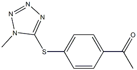 1-{4-[(1-methyl-1H-1,2,3,4-tetrazol-5-yl)sulfanyl]phenyl}ethan-1-one 结构式