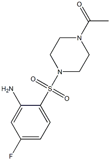 1-{4-[(2-amino-4-fluorobenzene)sulfonyl]piperazin-1-yl}ethan-1-one 结构式