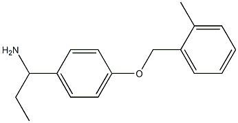 1-{4-[(2-methylphenyl)methoxy]phenyl}propan-1-amine 结构式