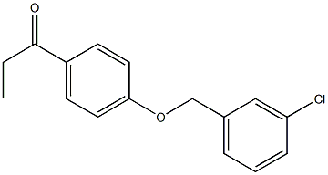 1-{4-[(3-chlorophenyl)methoxy]phenyl}propan-1-one 结构式