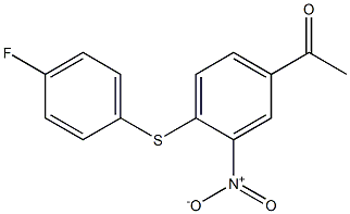 1-{4-[(4-fluorophenyl)sulfanyl]-3-nitrophenyl}ethan-1-one 结构式