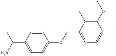 1-{4-[(4-methoxy-3,5-dimethylpyridin-2-yl)methoxy]phenyl}ethan-1-amine 结构式