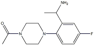 1-{4-[2-(1-aminoethyl)-4-fluorophenyl]piperazin-1-yl}ethan-1-one 结构式