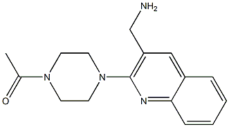 1-{4-[3-(aminomethyl)quinolin-2-yl]piperazin-1-yl}ethan-1-one 结构式