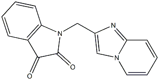 1-{imidazo[1,2-a]pyridin-2-ylmethyl}-2,3-dihydro-1H-indole-2,3-dione 结构式