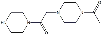 1-acetyl-4-(2-oxo-2-piperazin-1-ylethyl)piperazine 结构式