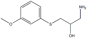 1-amino-3-[(3-methoxyphenyl)sulfanyl]propan-2-ol 结构式