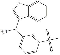 1-benzothiophen-3-yl(3-methanesulfonylphenyl)methanamine 结构式