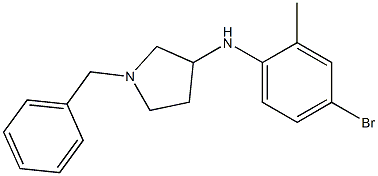 1-benzyl-N-(4-bromo-2-methylphenyl)pyrrolidin-3-amine 结构式