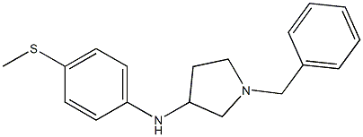 1-benzyl-N-[4-(methylsulfanyl)phenyl]pyrrolidin-3-amine 结构式