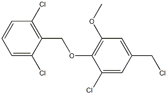 1-chloro-5-(chloromethyl)-2-[(2,6-dichlorophenyl)methoxy]-3-methoxybenzene 结构式