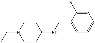 1-ethyl-N-[(2-fluorophenyl)methyl]piperidin-4-amine 结构式
