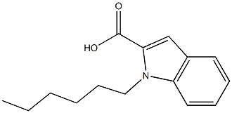 1-hexyl-1H-indole-2-carboxylic acid 结构式