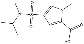 1-methyl-4-[methyl(propan-2-yl)sulfamoyl]-1H-pyrrole-2-carboxylic acid 结构式