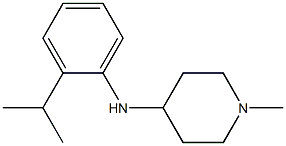 1-methyl-N-[2-(propan-2-yl)phenyl]piperidin-4-amine 结构式