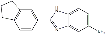 2-(2,3-dihydro-1H-inden-5-yl)-1H-1,3-benzodiazol-5-amine 结构式