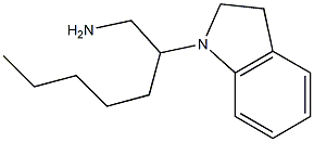 2-(2,3-dihydro-1H-indol-1-yl)heptan-1-amine 结构式