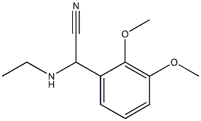 2-(2,3-dimethoxyphenyl)-2-(ethylamino)acetonitrile 结构式
