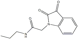 2-(2,3-dioxo-2,3-dihydro-1H-indol-1-yl)-N-propylacetamide 结构式