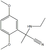 2-(2,5-dimethoxyphenyl)-2-(ethylamino)propanenitrile 结构式