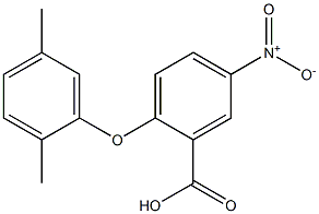 2-(2,5-dimethylphenoxy)-5-nitrobenzoic acid 结构式