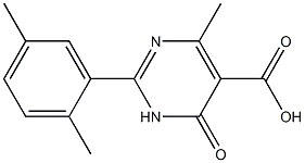 2-(2,5-dimethylphenyl)-4-methyl-6-oxo-1,6-dihydropyrimidine-5-carboxylic acid 结构式