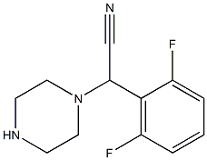 2-(2,6-difluorophenyl)-2-(piperazin-1-yl)acetonitrile 结构式