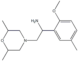 2-(2,6-dimethylmorpholin-4-yl)-1-(2-methoxy-5-methylphenyl)ethanamine 结构式