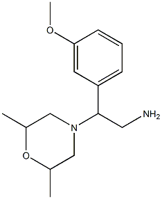 2-(2,6-dimethylmorpholin-4-yl)-2-(3-methoxyphenyl)ethanamine 结构式