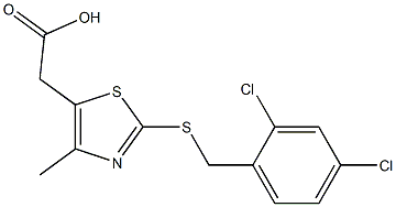 2-(2-{[(2,4-dichlorophenyl)methyl]sulfanyl}-4-methyl-1,3-thiazol-5-yl)acetic acid 结构式