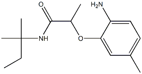 2-(2-amino-5-methylphenoxy)-N-(2-methylbutan-2-yl)propanamide 结构式