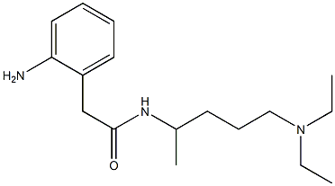 2-(2-aminophenyl)-N-[5-(diethylamino)pentan-2-yl]acetamide 结构式