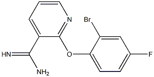 2-(2-bromo-4-fluorophenoxy)pyridine-3-carboximidamide 结构式
