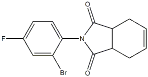 2-(2-bromo-4-fluorophenyl)-2,3,3a,4,7,7a-hexahydro-1H-isoindole-1,3-dione 结构式