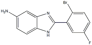 2-(2-bromo-5-fluorophenyl)-1H-benzimidazol-5-amine 结构式