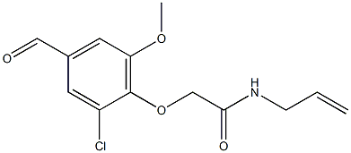 2-(2-chloro-4-formyl-6-methoxyphenoxy)-N-(prop-2-en-1-yl)acetamide 结构式