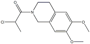 2-(2-chloropropanoyl)-6,7-dimethoxy-1,2,3,4-tetrahydroisoquinoline 结构式